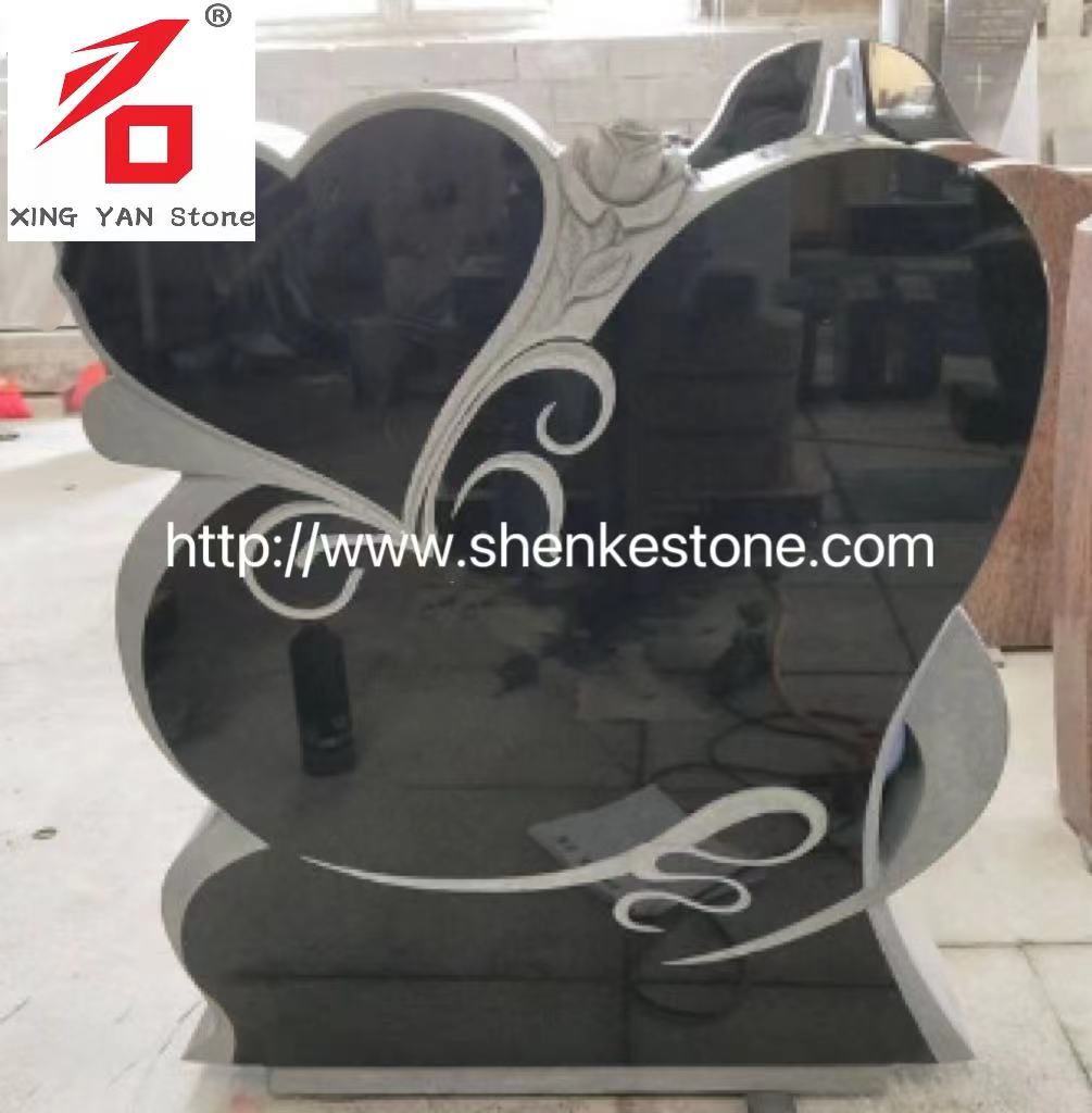 Headstone Heart Heart Heart Hearts với hoa với hoa