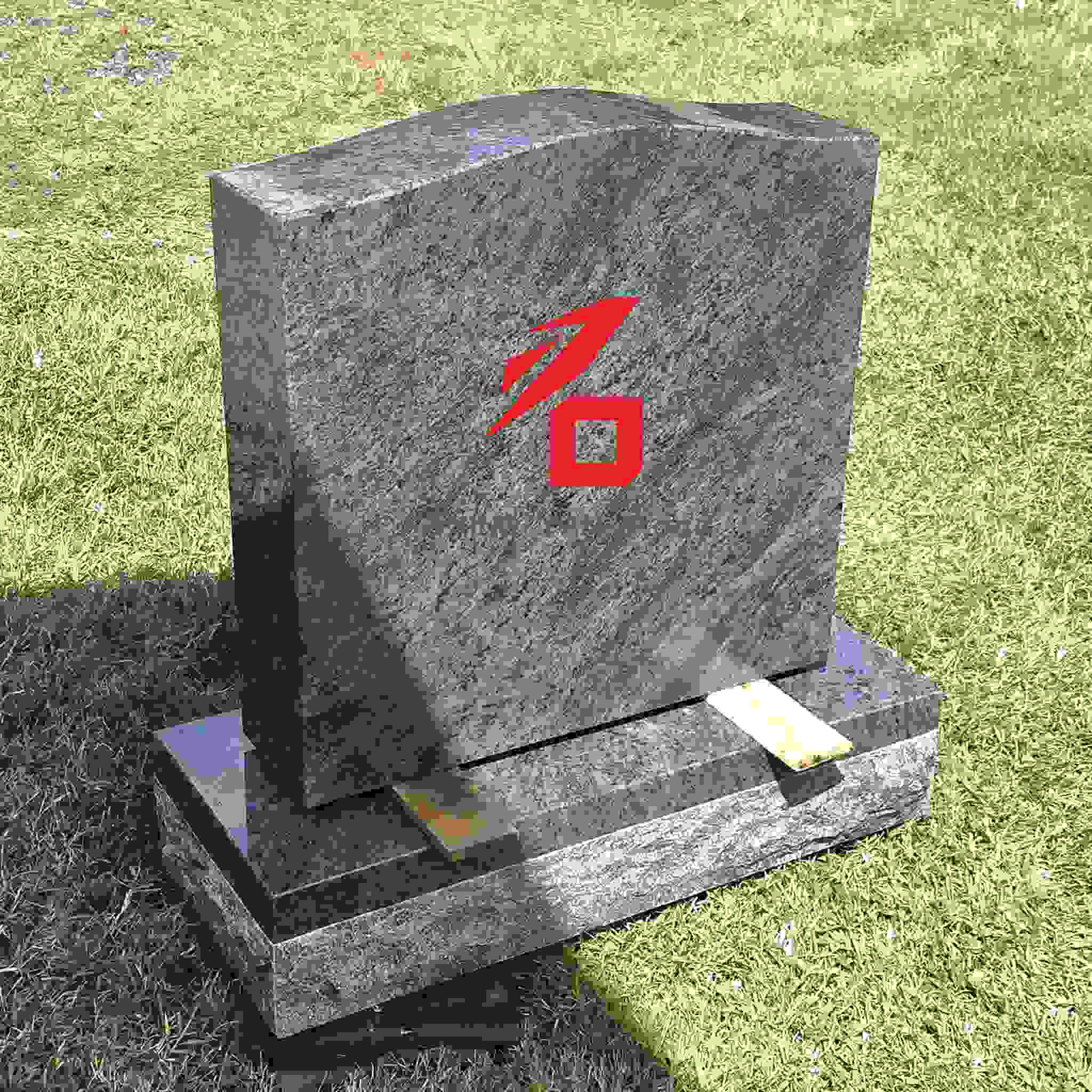 Tượng đài đơn bằng đá granite đơn giản