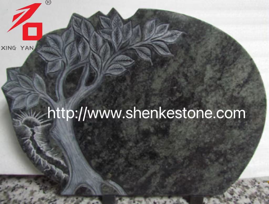 Đặc biệt granit granit chạm khắc cây mảng bám tưởng niệm