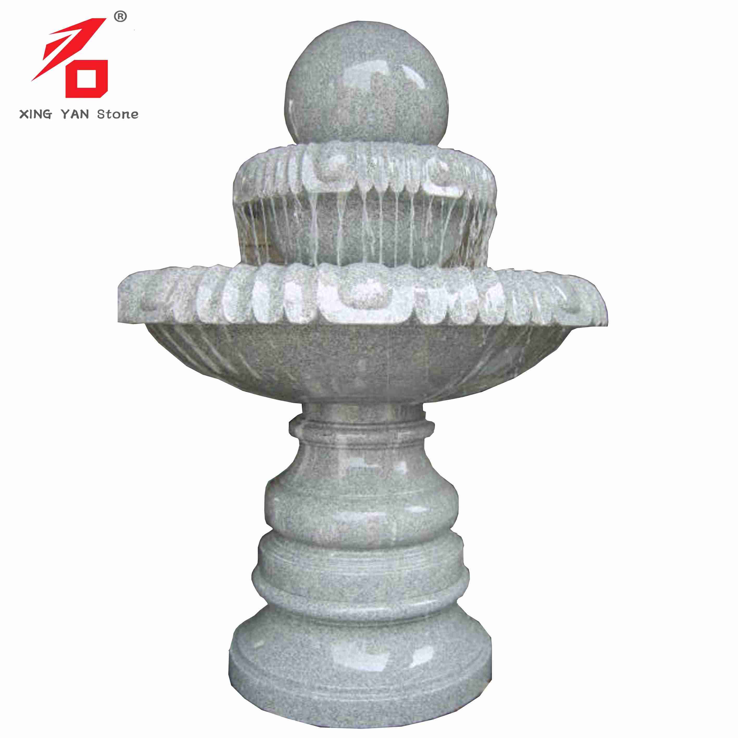 Đài phun nước đá granite trắng